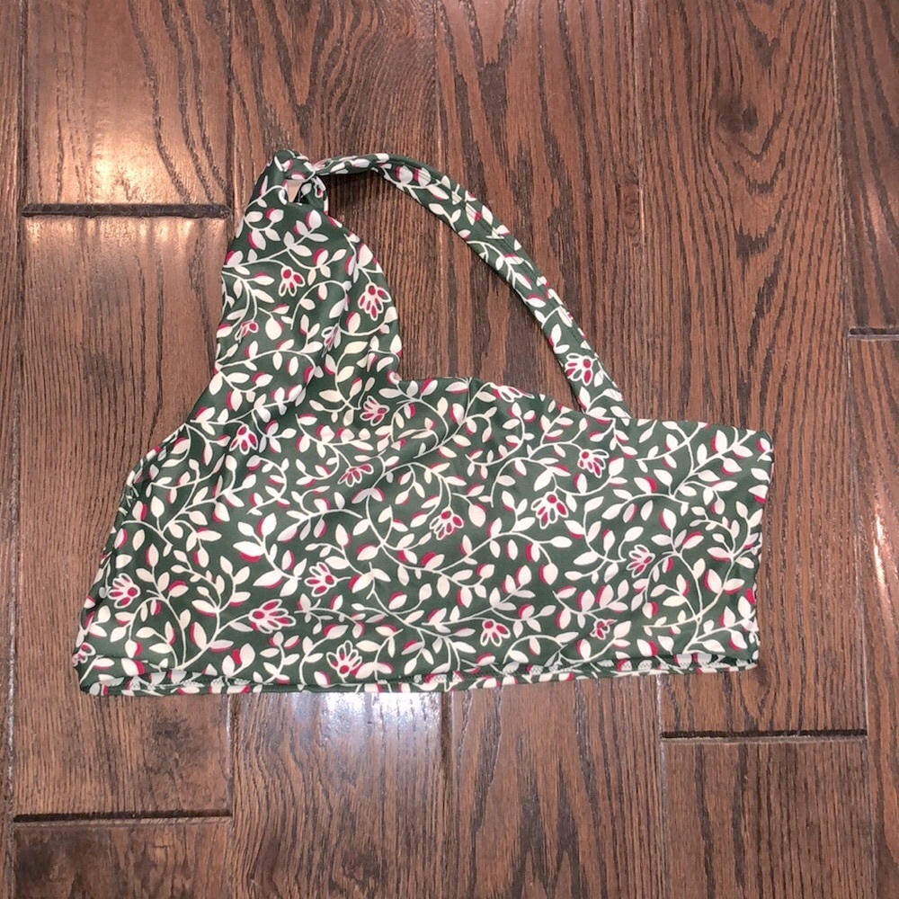 Summersalt floral green swimsuit top size large